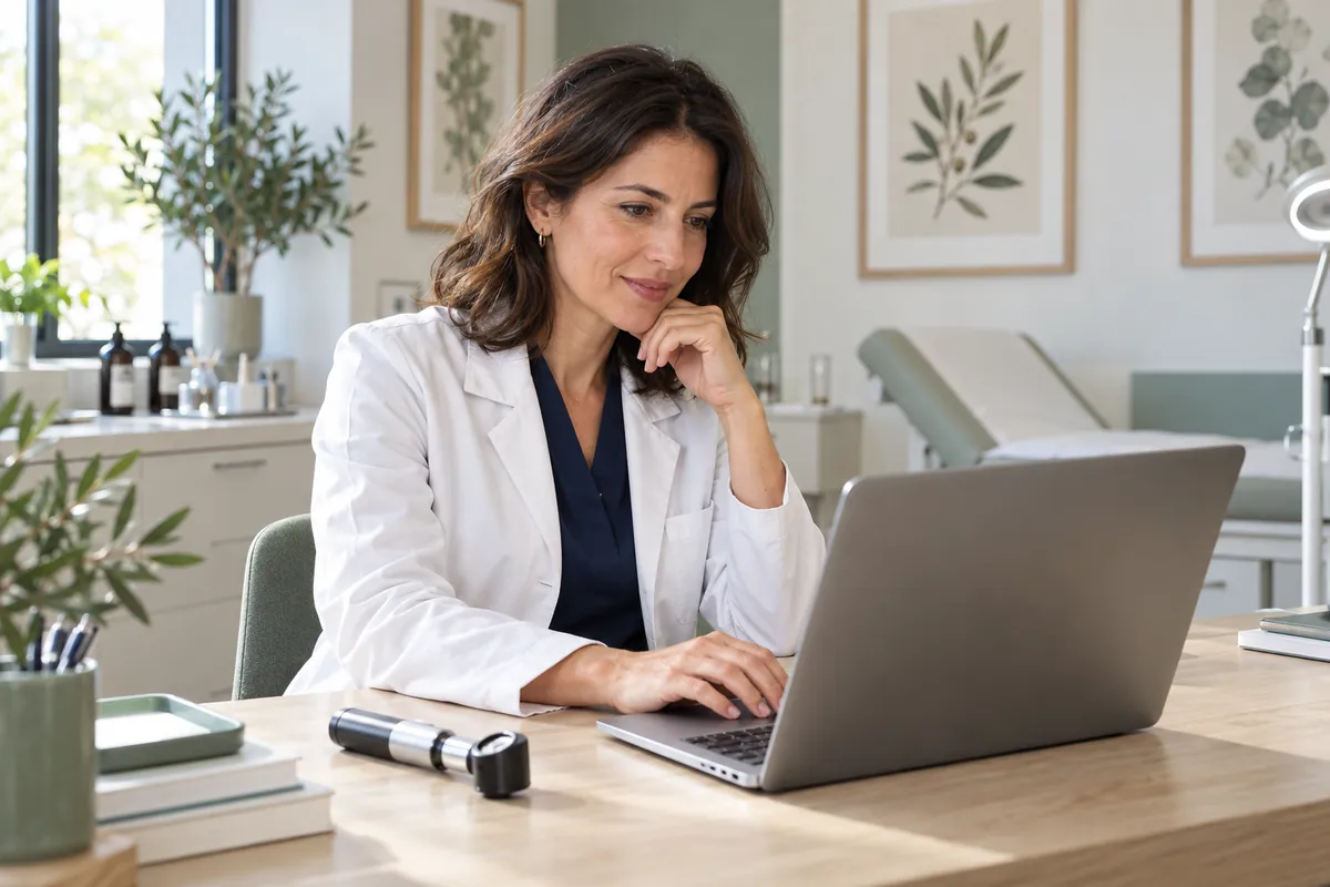 Ambiente di lavoro di uno studio dermatologico